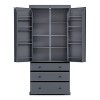 NicBex 77" Farmhouse Freestanding Tall Cupboard Dining Room Cabinet with Storage,3 Adjustable Shelves,8 Door Shelves for Kitchen,Dining Room - 3 of 4