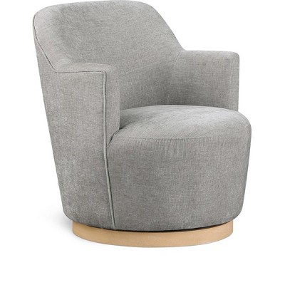 Meridian Furniture,Clarita Chenille Fabric Swivel Accent Chair