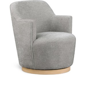 Meridian Furniture,Clarita Chenille Fabric Swivel Accent Chair - 1 of 4