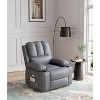 Electric Massage Recliner, Heat, 360° Swivel, Zero Gravity, 400lb, PU - 2 of 4