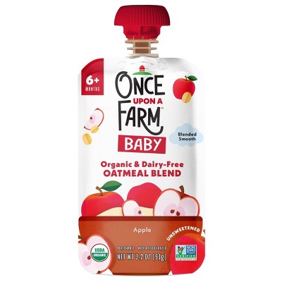 Once Upon a Farm Organic Baby Oatmeal Apple Pouch - 3.2oz