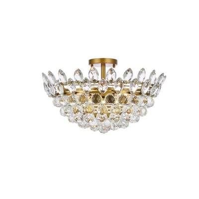 Elegant Lighting Emilia 5 - Light Flush Mount in  Brass