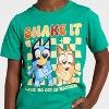 Toddler Boys' Bluey Bingo 'Shake It' Printed T-Shirt - Green - 2 of 4