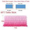 6ft Tulle Table Skirt Handmade Colorful Thread Ribbon Table Skirts Table Decoration - 2 of 4