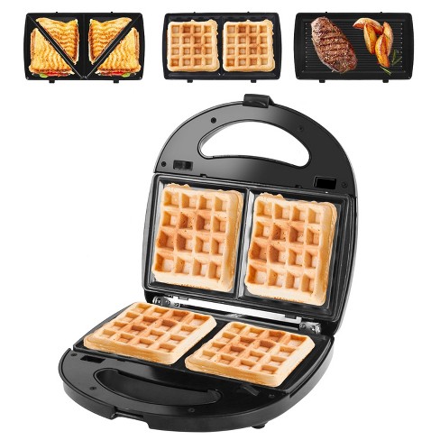 NewHome Electric Sandwich Maker Panini Waffle Press Grill with Removable Plates N A GPCT4870