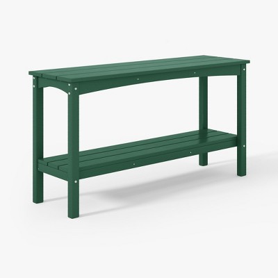 WestinTrends Malibu 55" All Weather HDPE Outdoor Patio Two Shelf Table
