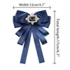 INSPIRE CHIC Women's Big Bow Vintage Rhinestone Ribbon Solid Color Bow Brooch - 2 of 4
