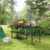 Outsunny Folding Camp Kitchen, Camping Table Cooking Station with Adjustable Lamp Stand - 2 of 4