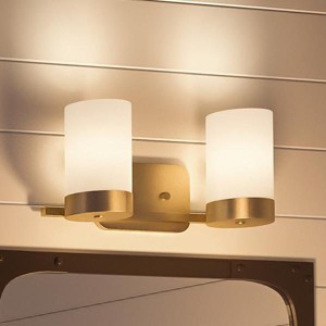Urban Ambiance Luxury Contemporary Bathroom Vanity Light,  7.5"H x 15.375"W,  Brushed Bronze Finish, UHP2291 - 1 of 4