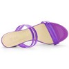 Allegra K Women's Clear Strappy Slide Mule Block Heel Sandal - 4 of 4
