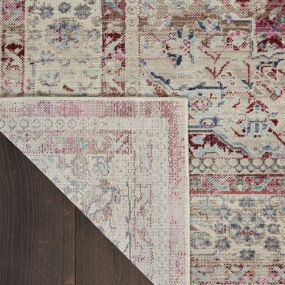 Vintage Red and Ivory Medallion Runner Rug, 2' x 6'