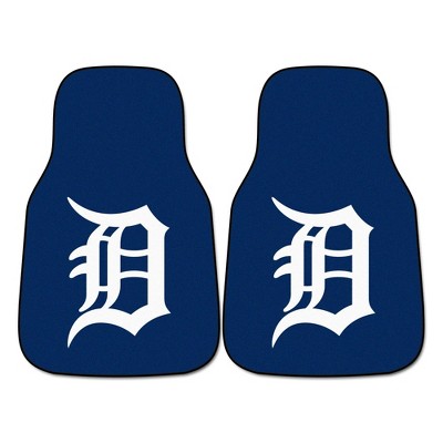 MLB Detroit Tigers Carpet Car Mat Set - 2pc