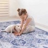 FONTOI Washable Area Rugs, Foldable Low-Pile Rugs, Indoor Non-Slip Rugs, Boho Rugs for Living Room Bedroom Kitchen, Blue, 36"*0.14"*24" - 2 of 4