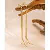 Dangle Earrings for Women- 14K Gold Plated Butterfly Heart Star Hoop Chain Tassel Design Long Dangle Earrings - 4 of 4