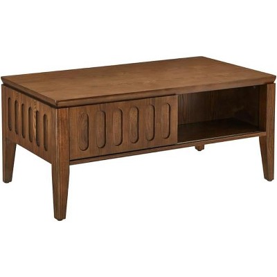 Coffee Tables for Living Room, Modern Coffee Table with 4 Wood Legs, Wear-Resistant Center Table with Storage for Home Office Reception