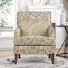 Gulches Beige Yellow Fabric Birch Leg Solid Wood Frame Pocket Spring High Density Sponge Living Room Accent Chair Set of 1 - 2 of 4