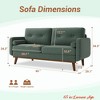 65 in Loveseat Sofa, Mid Century Modern Couch Comfy Love Seat Couches for Living Room, 2 Seater Deep Seat Sofa, Upholstered Couches - 2 of 4