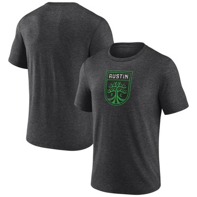 MLS Austin FC Men's Gray Short Sleeve Triblend Chest Logo T-Shirt