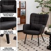 NicBex Leather Accent Chair,Upholstered Living Room Chairs with High Backrest and Metal Legs,Modern Arm Chair,Accent Chairs for Living Room - 4 of 4