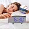 Unique Bargains Digital Corded Electric Temperature LED Mirror Alarm Clock 6.7 x 2.8 x 1.2 Inches - 3 of 4