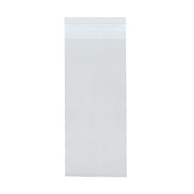 JAM Paper Cello Sleeves w/Self-Adhesive Closure #10 Policy 4.25 x 9.75 Clear NUM10CELLOB