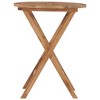 vidaXL Garden Table Teak Teak Hardwood 24 in diameter Foldable - 2 of 4