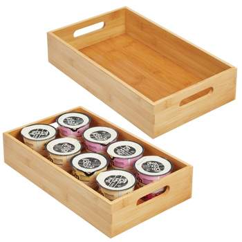 mDesign Wooden Bamboo Office Drawer Organizer Box Tray, Stackable Storage  for Drawers, Cabinets, Shelves, Cubby, or Desktop, Hold Pens, Pencils,  Supplies, Echo Collection, 2 Pack, Natural Wood Finish - Yahoo Shopping
