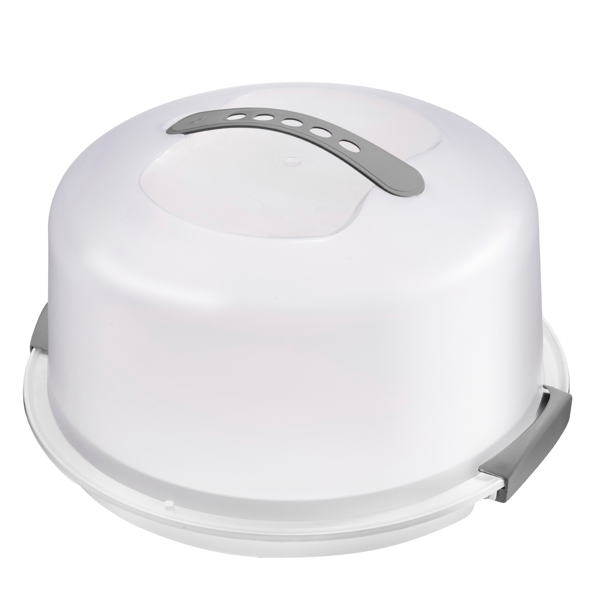 Tribello Extra Large Cake Storage Container, Cake Carrier With Handle Holds Cake 12.5 X 12.5 X 5.5 (White)