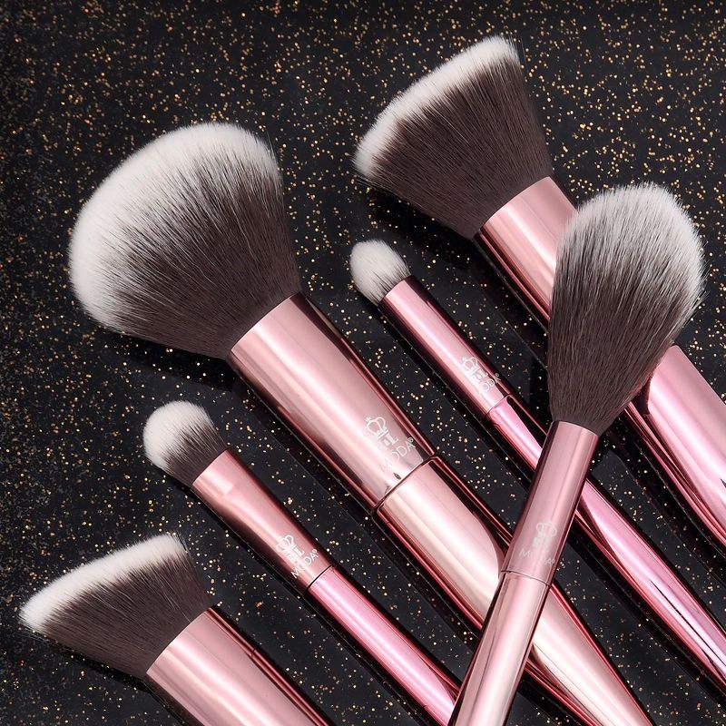 MODA Brush Limited Edition Rose 6pc Makeup Brush Set, Includes- Powder, Complexion, and Eye Makeup Brushes, 2 of 12