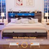 Aheaplus Platform Bed Frame with Reversible Storage Headboard and Charging Station - 3 of 4