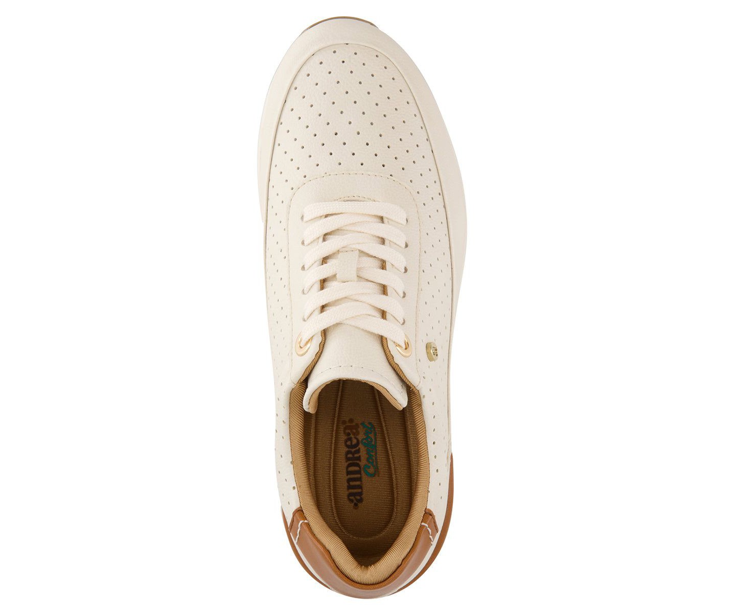 Женские кроссовки Andrea Casual Sneakers 87276, Beige, 7, цвет: Бежевый — фото 4
