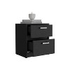 NicBex 2 Drawers Nightstand with Black Metal Handles,Bedside Table with Storage Space,Modern Side Table for Bedroom - 4 of 4