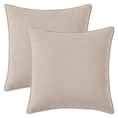 REGALWOVEN Solid Chenille Soft Couch Throw Pillow Covers for Sofa Living Room Home Decor 2 Pcs