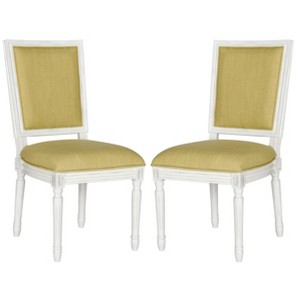 Buchanan Rectangle Side Chair Wood/Spring Green (Set of 2) - Safavieh