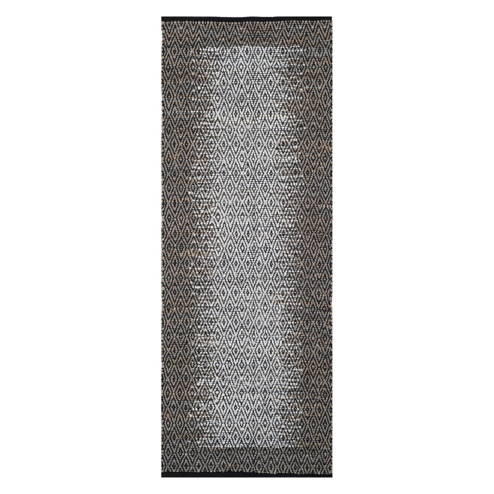  Geometric Woven Accent Rug Light Gray