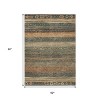 HomeRoots 5' X 8' Fern Green And Rust Aztec Washable Indoor Outdoor Area Rug - 3 of 4