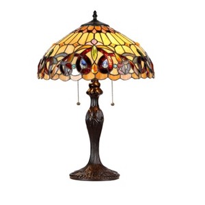 Chloe Lighting Serenity Tiffany-style 2 Light Victorian Table Lamp 16" Shade - 1 of 4