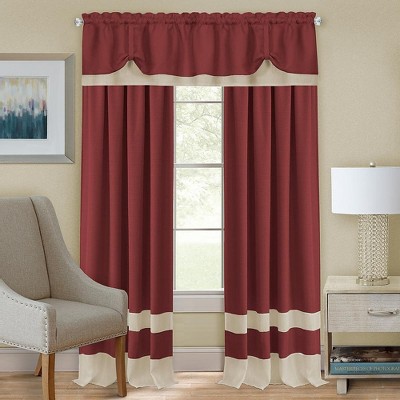 Kate Aurora Complete 3 Pc. Window in a Bag Flax Linen Curtain Set