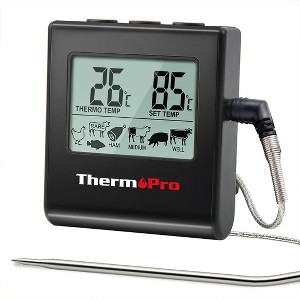 ThermoPro TP16W Digital Meat Cooking Smoker Kitchen Grill BBQ Thermometer with Large LCD Display - 1 of 4