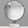 Black Circle Mirror Wall Decor,Thin Frame Mirror,Round Bathroom Mirror,Aluminum Mirror-The Pop Home - image 2 of 4