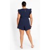 Women's Plus Size Fee Playsuit - navy | CITY CHIC - image 2 of 4