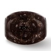 Black Bow Jewelry Fenton Blk Midnight Illusion Glass & Sterling Silver Barrel Bead Charm - 2 of 3