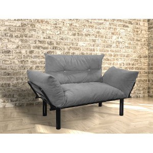 CAVINAS Loveseat Sofa with Sleek Metal Legs, Upholstered 2-Seater Sofa, Modern Futon Couch for Small Apartments, Bedrooms, Cozy Living Rooms - 1 of 4