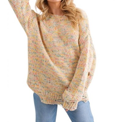 Women's Color Your World Distressed Sweater - And The Why