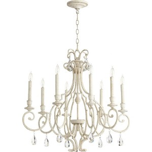 Quorum Lighting Ansley 8-Light Chandelier, Persian White, 29 Width, 26.5 Height, 8 Bulbs, Dry Rated - 1 of 1