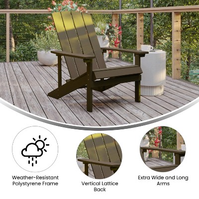 Mahogany Poly Resin Commercial Grade Adirondack Chair