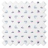 Bacati - Little Sailor Pink Blue Girls Boats/Whales Muslin 4 pc set of Bibs & Burp Cloths Set - 4 of 4