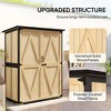 Wood Storage Shed, Outdoor Garden Shed with Asphalt Roof, 2 Shelves, Lockable Doors and Adjustable Feet - 4 of 4