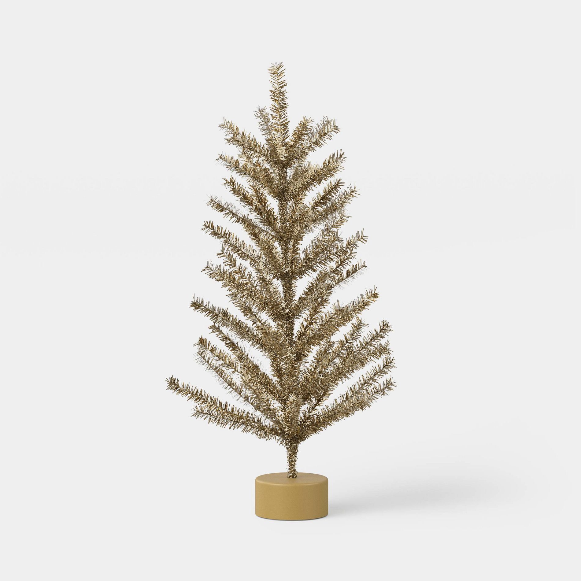 24" Mini Tinsel Artificial Christmas Tree Champagne - Wondershop™
