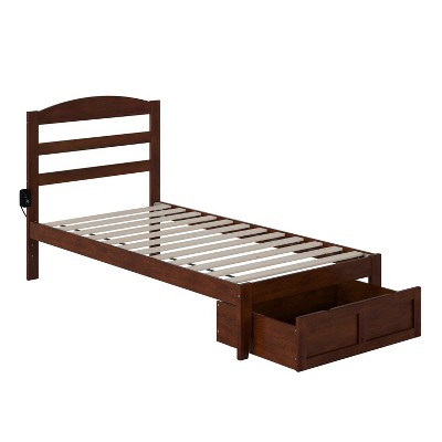 AFI Furnishings Warren Platform Bed T with Foot Drawer AW